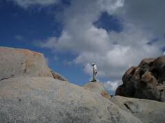 Ken on top of boulder